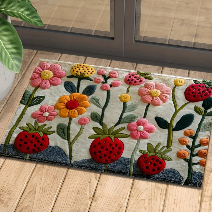 Tapis de sol 3D Florina | Surface douce comme le cachemire | Antidérapant & facile d'entretien | Pour salle de bain & entrée