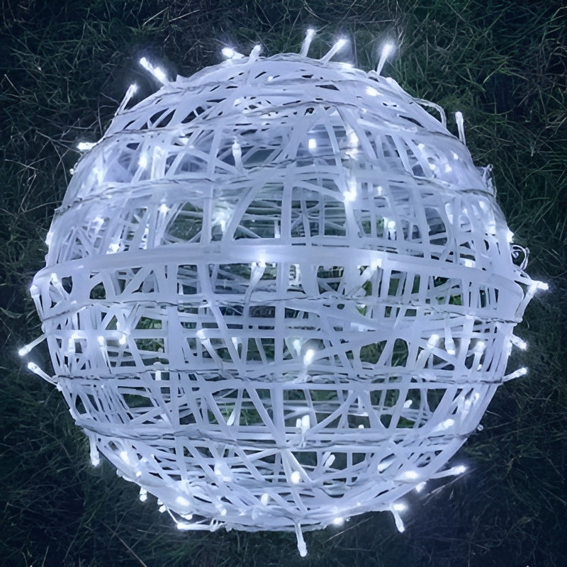 Lumora Guirlande lumineuse LED en boules | Fonctionne sur piles & Résistante aux intempéries IP65 | Pour intérieur & extérieur | Ø 6 cm | Plastique