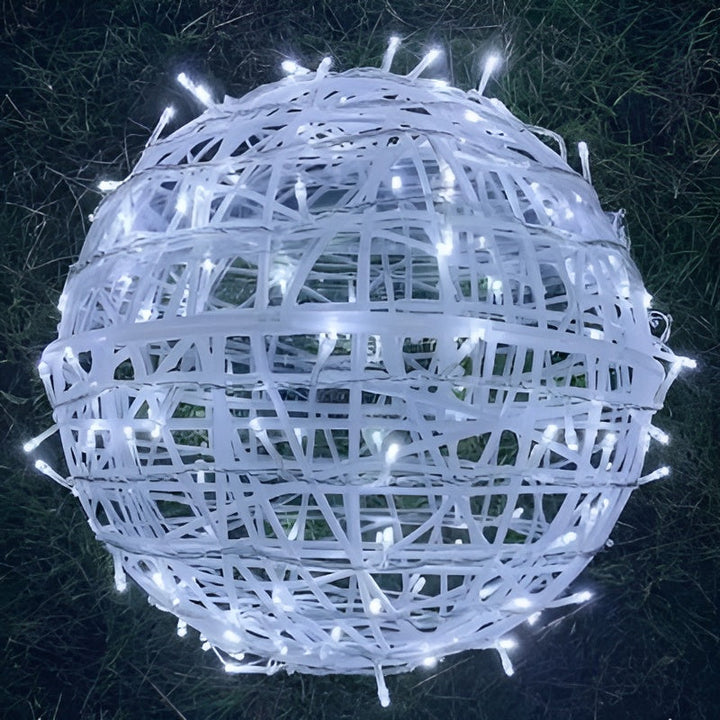 Lumora Guirlande lumineuse LED en boules | Fonctionne sur piles & Résistante aux intempéries IP65 | Pour intérieur & extérieur | Ø 6 cm | Plastique