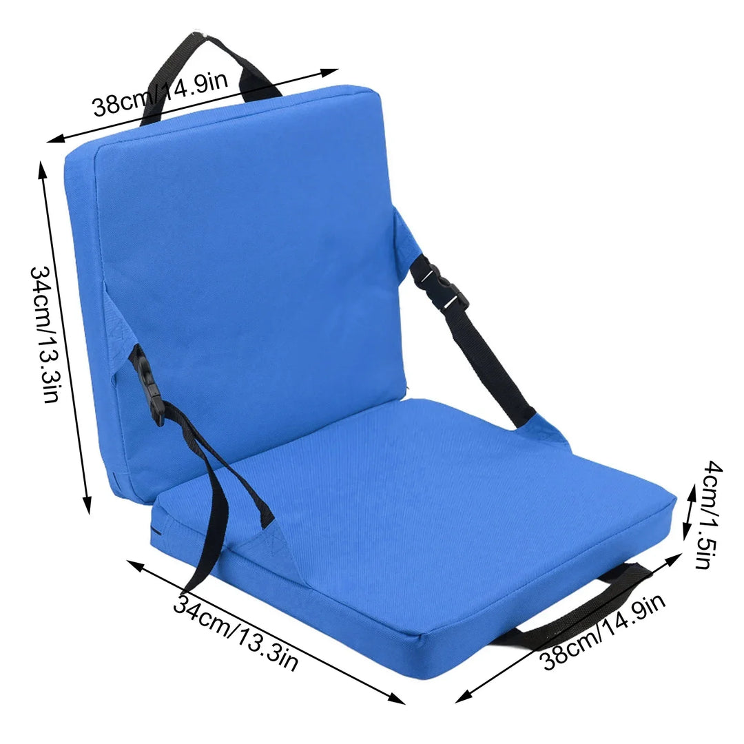 SITPURE Chaise pliante avec dossier | Coussin de siège rembourré | Compacte et confortable pour le stade, la plage et le parc