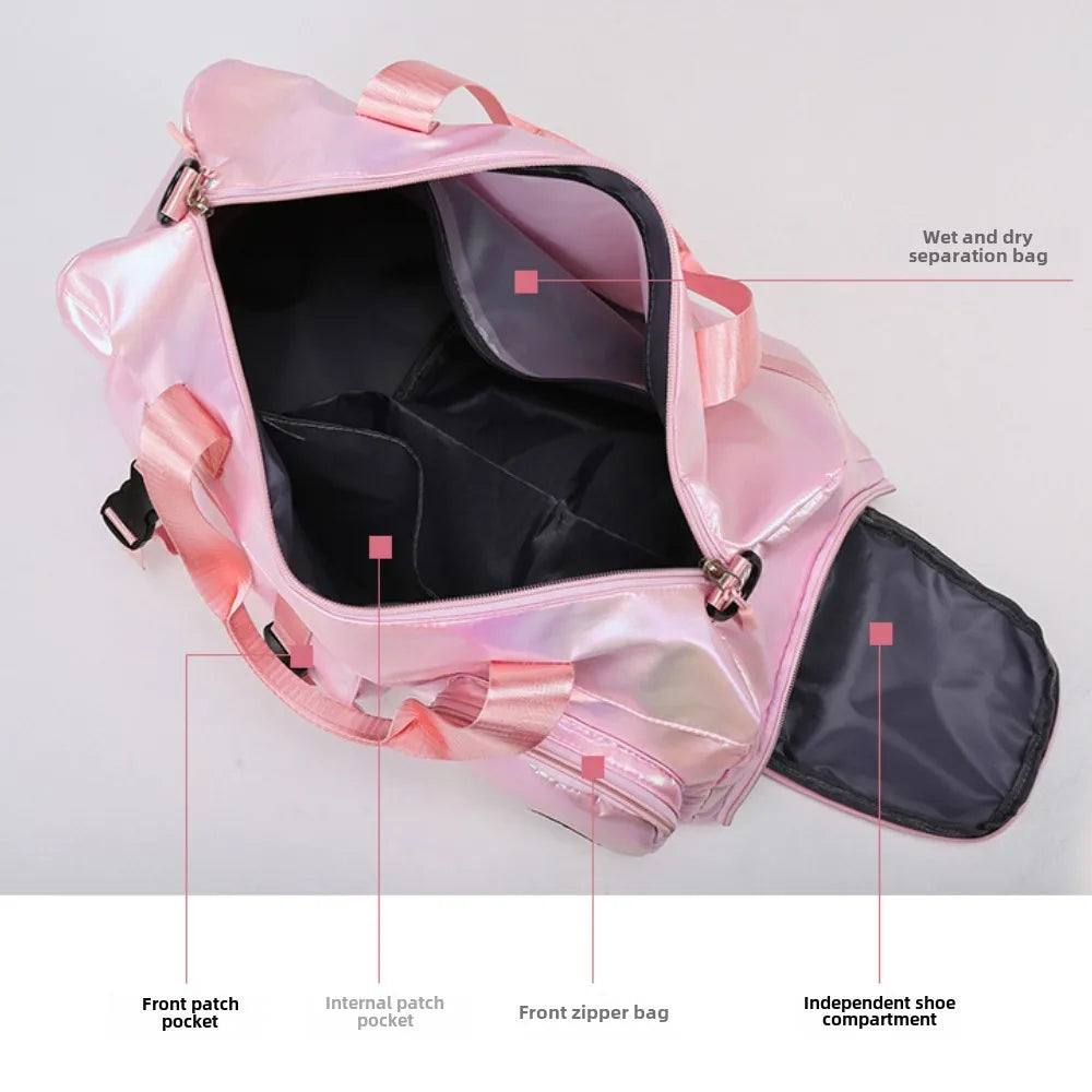Lumivista Sac de Voyage Holographique | Sac à épaule Weekender Stylé avec Compartiment à Chaussures | Parfait pour les Escapades de Week-end & les Courts Séjours