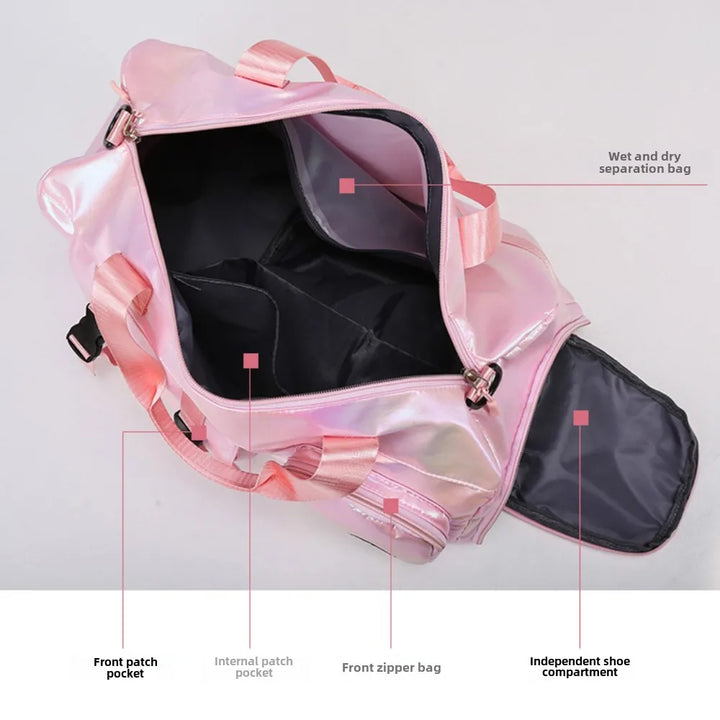 Lumivista Sac de Voyage Holographique | Sac à épaule Weekender Stylé avec Compartiment à Chaussures | Parfait pour les Escapades de Week-end & les Courts Séjours