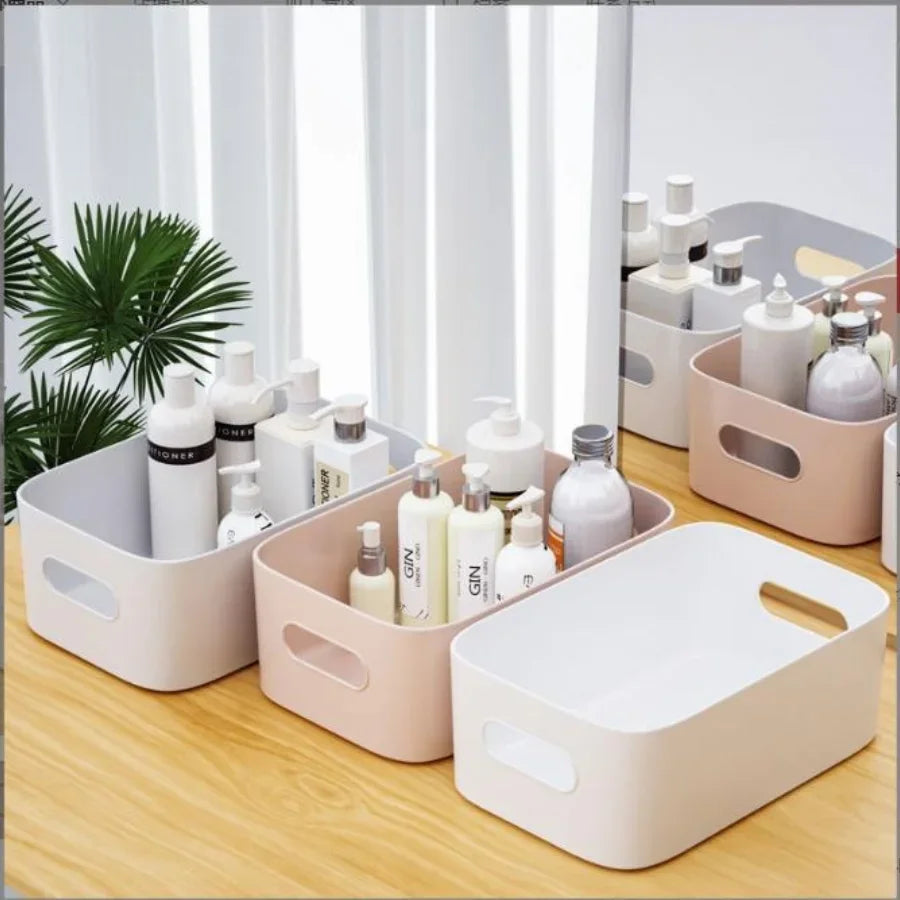 Boîte de rangement Orglino en PP | Empilable & Polyvalente | Pour la salle de bain, la cuisine, le maquillage & le bureau | En 3 tailles & 3 couleurs