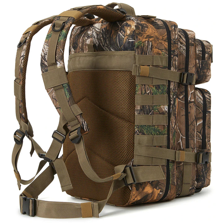 TACTICO45 45 L Sac à Dos d'Outdoor | Système Molle | Capacité de 3 Jours | Robuste & Multifonctionnel – Noir/Kaki/Olive