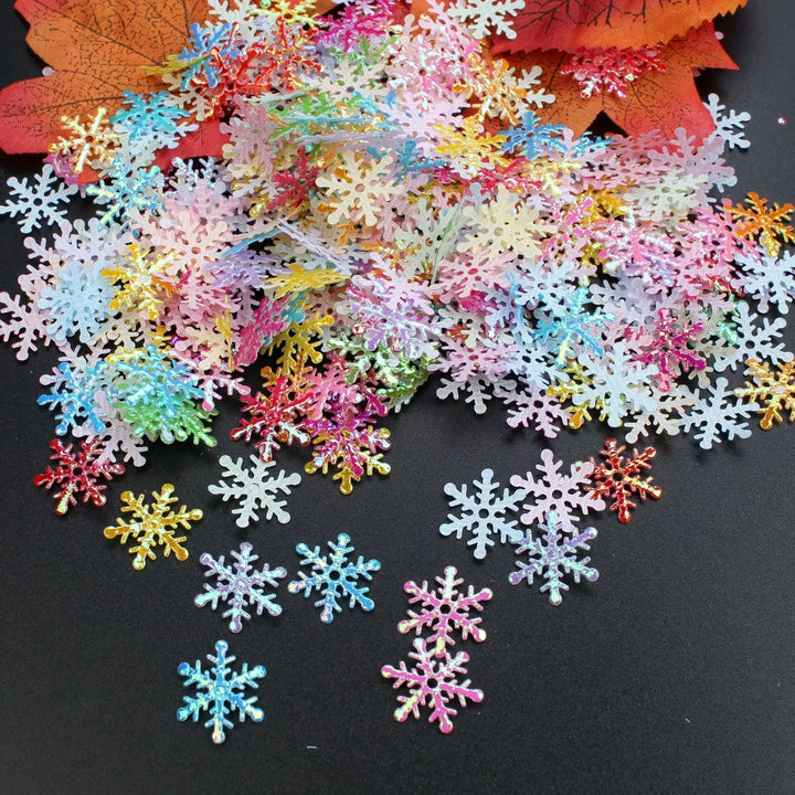 Frostivelle | 300 pièces de confettis flocons de neige | 2 cm | Décoration de Noël hivernale | Pour arbre, table & décoration de gâteaux