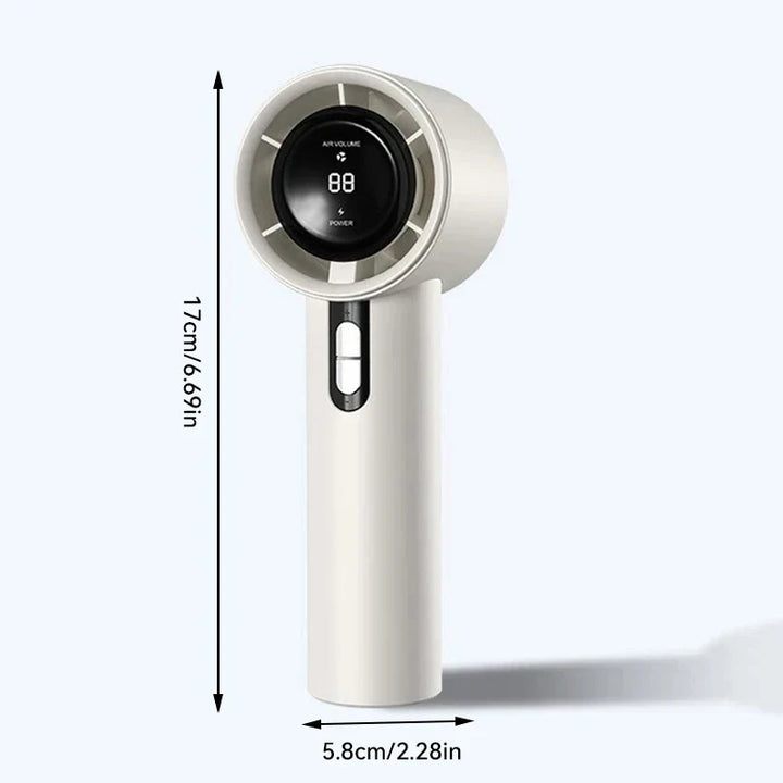 Ventomax Ventilateur à main Turbo 100 niveaux | Ventilateur USB portable | Mini ventilateur LED | Rechargeable | Pour camping et extérieur