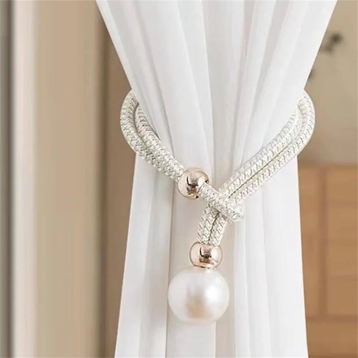 Ruban décoratif Perlina | Avec perles en plastique et détail floral | 52 × 3 cm | Pour cadeaux, déco & projets DIY