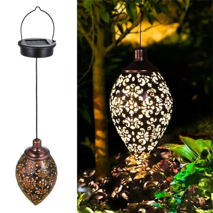 Lumivis SolArt Lampe de jardin solaire en forme de goutte | Étanche & effet de projection | Métal | Pour balcon, terrasse & extérieur