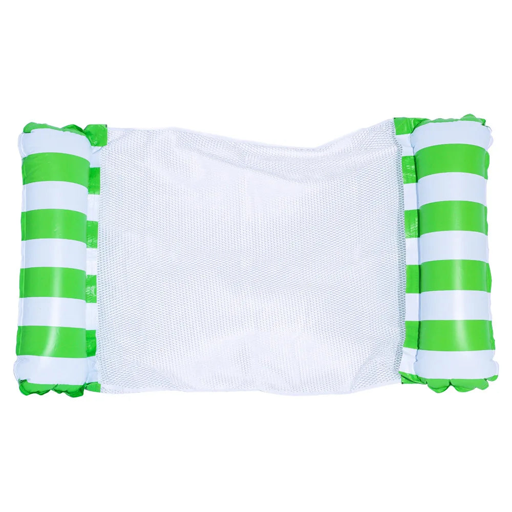 AQUAVIVA Hamac flottant gonflable | 130×70 cm | Chaise longue de piscine pliable avec dossier | Lit flottant pour piscine, plage & vacances
