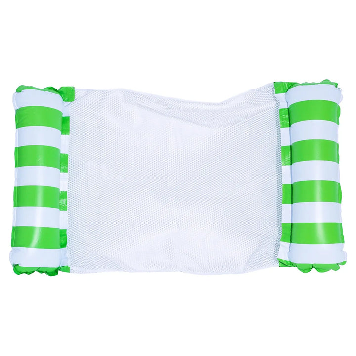 AQUAVIVA Hamac flottant gonflable | 130×70 cm | Chaise longue de piscine pliable avec dossier | Lit flottant pour piscine, plage & vacances