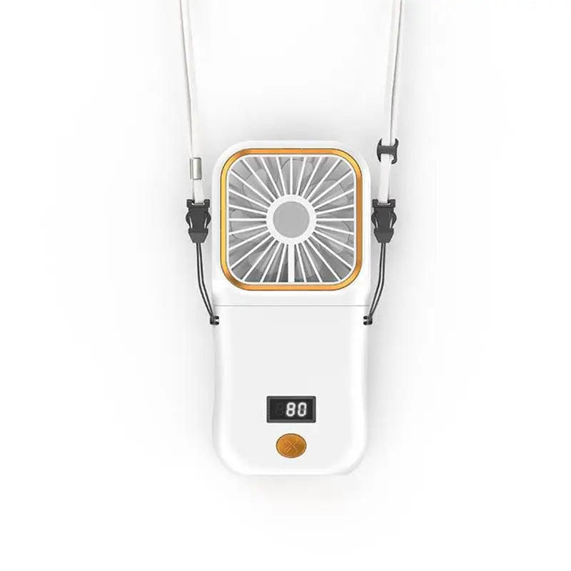 Airlio Ventilateur USB Pliable 3000mAh | Refroidisseur d'air à 4 vitesses | Ventilateur à main, de table & de cou | Fonction Powerbank | Pivote à 180°