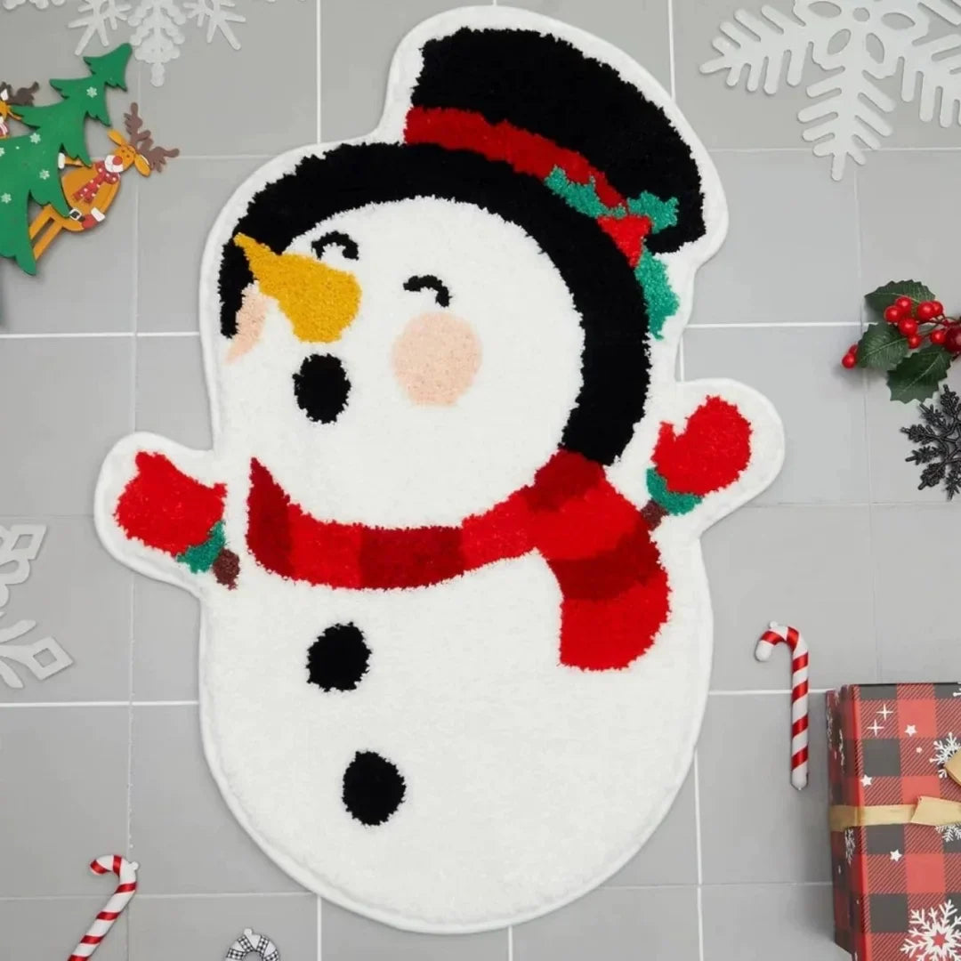 Tapis de Noël NordyPine | Antidérapant & Doux | Parfait pour la Salle de Bain, le Couloir & la Chambre | Décoration festive pour la Nouvelle Année