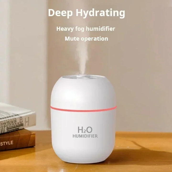 AEROAURA Mini Humidificateur | Silencieux <36 dB | Lumière d'ambiance LED | Arrêt automatique