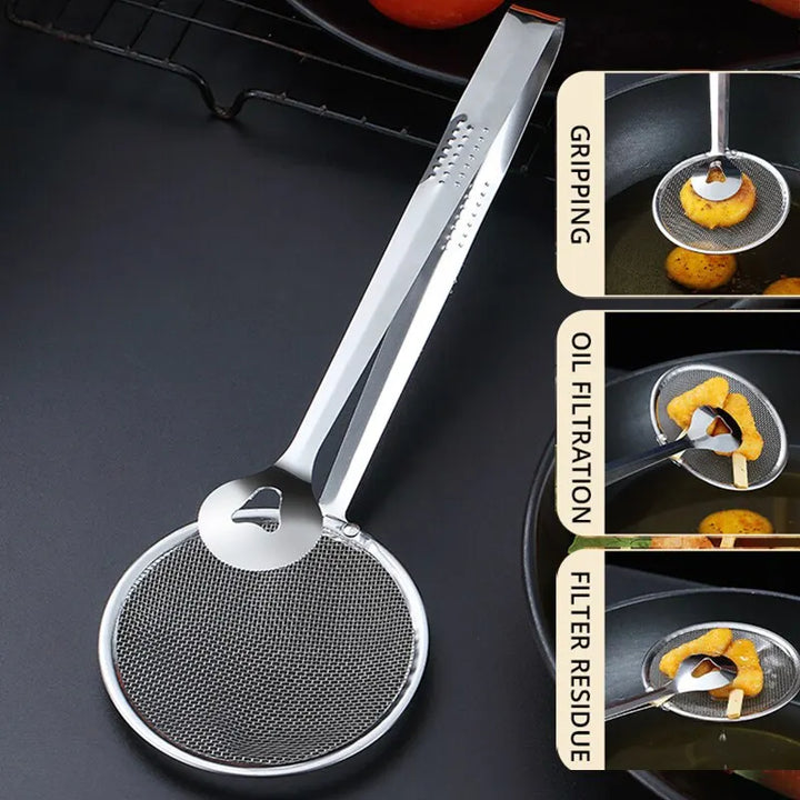 CulinaScoop Cuillère Filtrante en Acier Inoxydable | 28×10 cm | Polyvalente & Durable