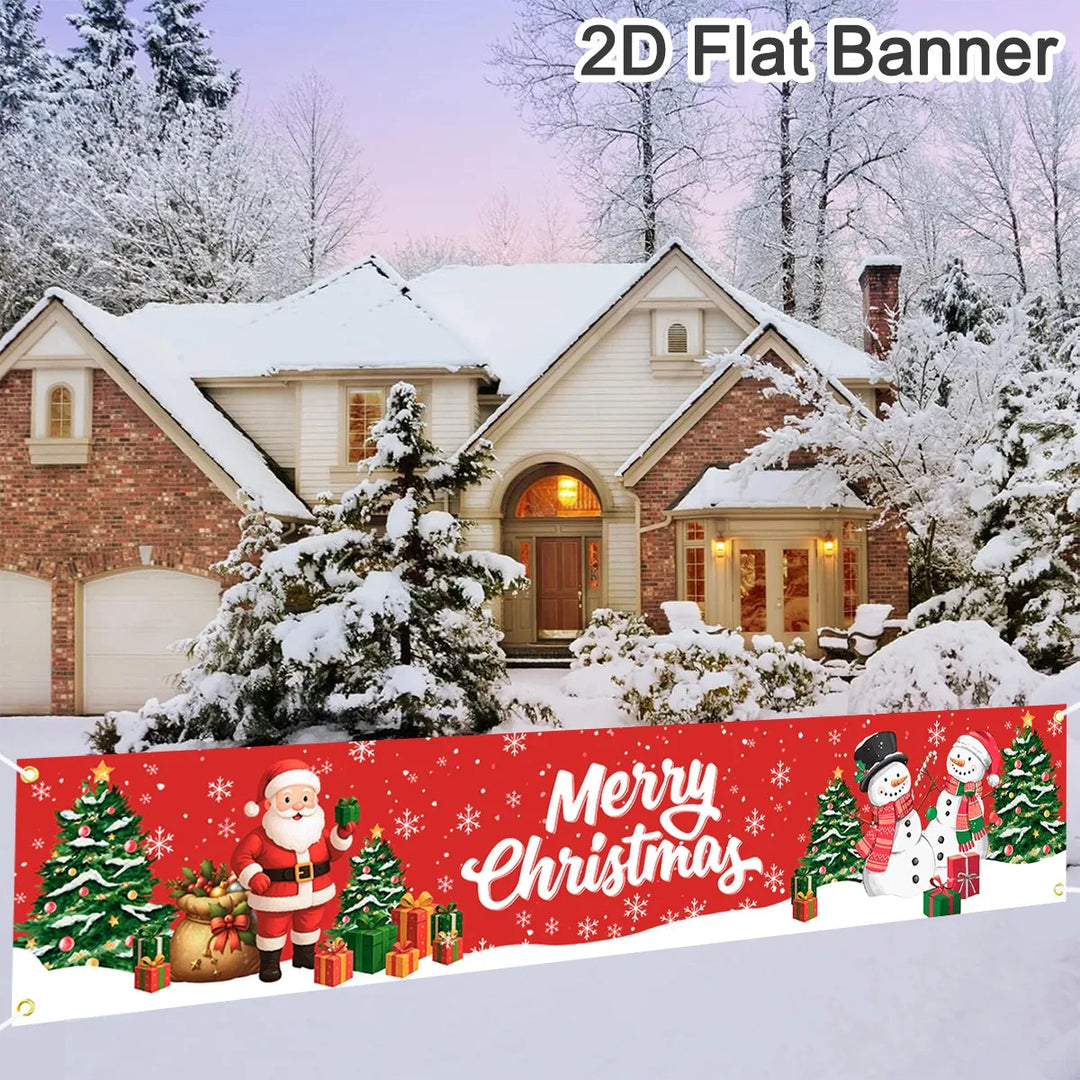 Bannière de Noël FestiJoy | Joyeux Noël & Bonne Année 2025/2026 | Décoration intérieure & extérieure | Résistante aux intempéries & Réutilisable