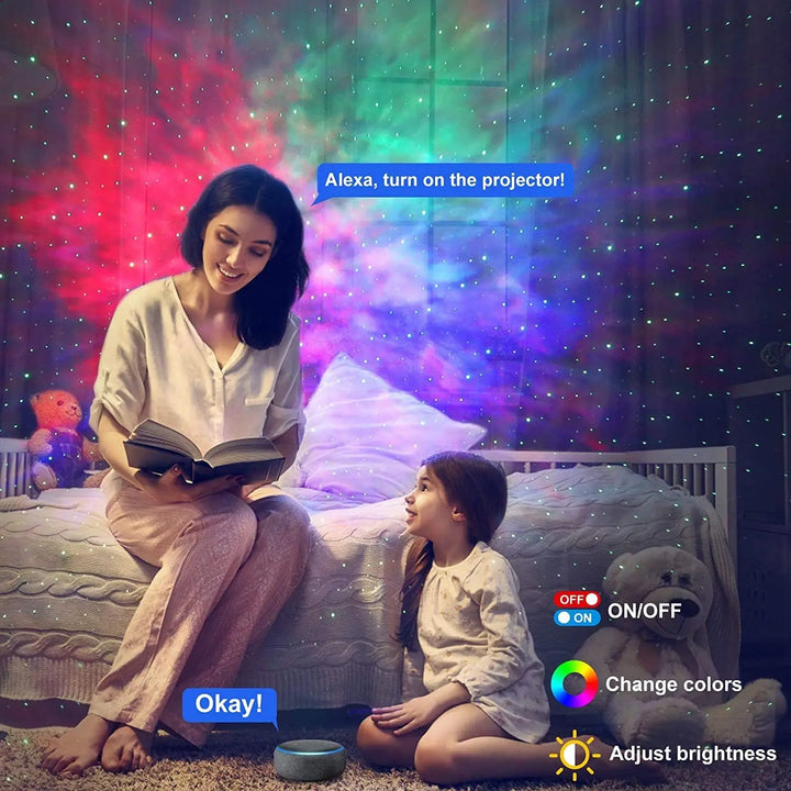 Nebuligh Smart Galaxy Projecteur d'étoiles | Contrôle par application et vocal | 16 millions de couleurs | Minuterie et mode musique | Compatible avec Alexa et Google Home
