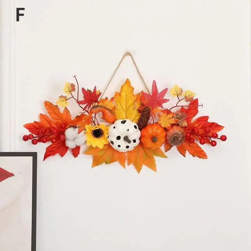 Autumnia | Guirlande Citrouille-Érable | Décoration d'Automne & Halloween | 1 pièce