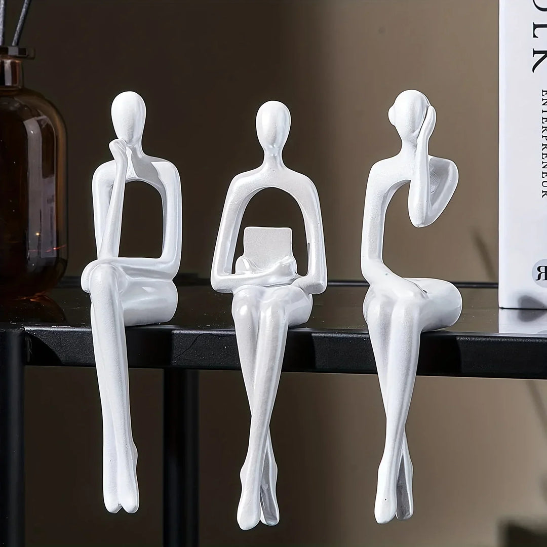 Sculpture FormaLuxe | Design Abstrait | Décoration Moderne pour Maison & Bureau | Blanc