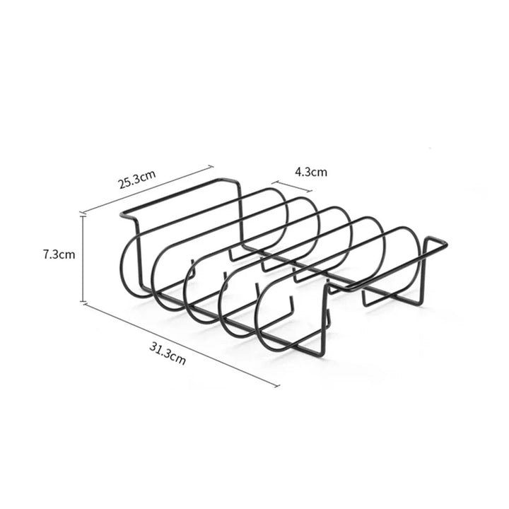 Support à côtes GrillMeister Pro | Pour 4 racks | Antiadhésif | Pour barbecue à gaz et four