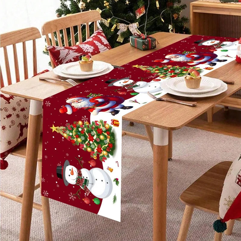 Chemin de table de Noël Festivia | 180×35 cm | Élégant & Festif | Décoration de table pour Noël & Nouvel An 2025/2026