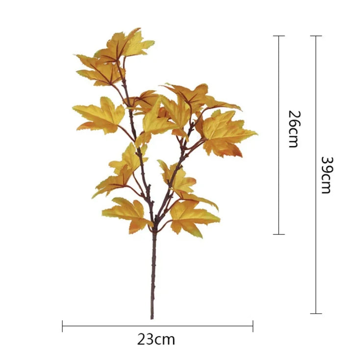 Leaforia | Branche d'érable artificielle | Décoration d'automne | 39 cm | Pour la maison & le jardin