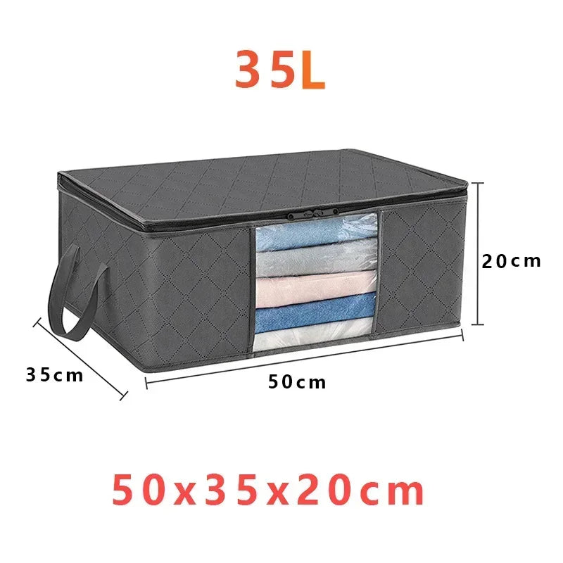 OrdiSpace Sac de rangement vêtements | Pliable & Grand volume | Idéal pour couvertures & organisation de placard