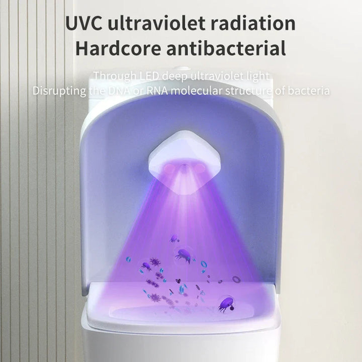 Lampe de désinfection UV pour toilettes PureLoo | 8 x 8 cm | Rechargeable & Automatique