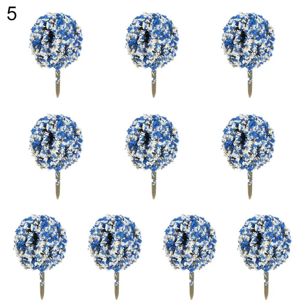 Set de Modèles d'Arbres Miniatures ScenaFlor | 10 pièces | Pour Modélisme & Aménagement Paysager | Petits Arbres Décoratifs en Plastique