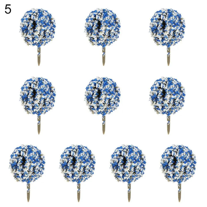Set de Modèles d'Arbres Miniatures ScenaFlor | 10 pièces | Pour Modélisme & Aménagement Paysager | Petits Arbres Décoratifs en Plastique