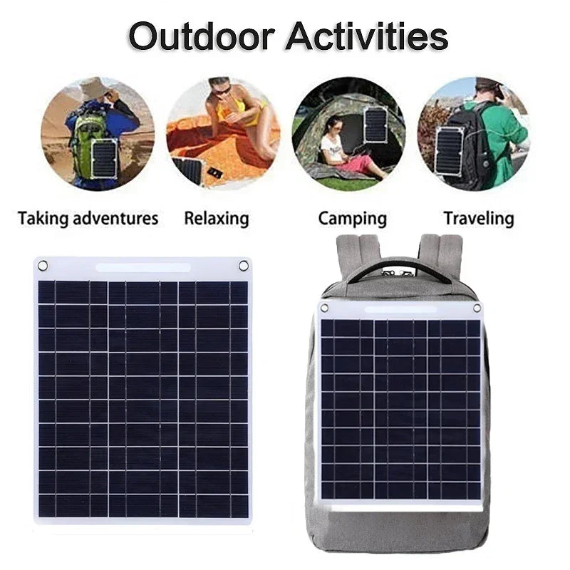 Panneau solaire portable SOLVION Charge 100W | 5V | Double USB | Étanche | Extérieur & Camping