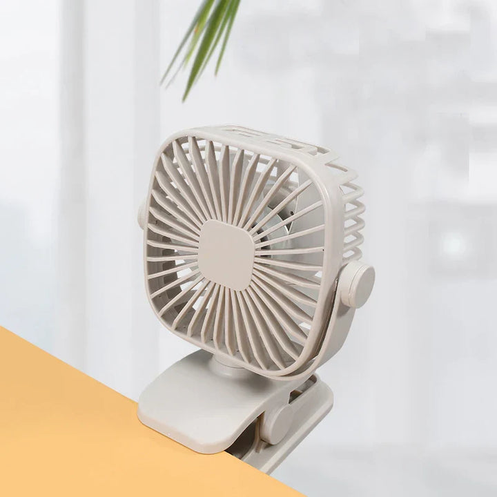 Ventilateur Mini USB SilentBreeze | Portable & Rechargeable | Ventilateur de bureau & clip silencieux pour bureau & lit