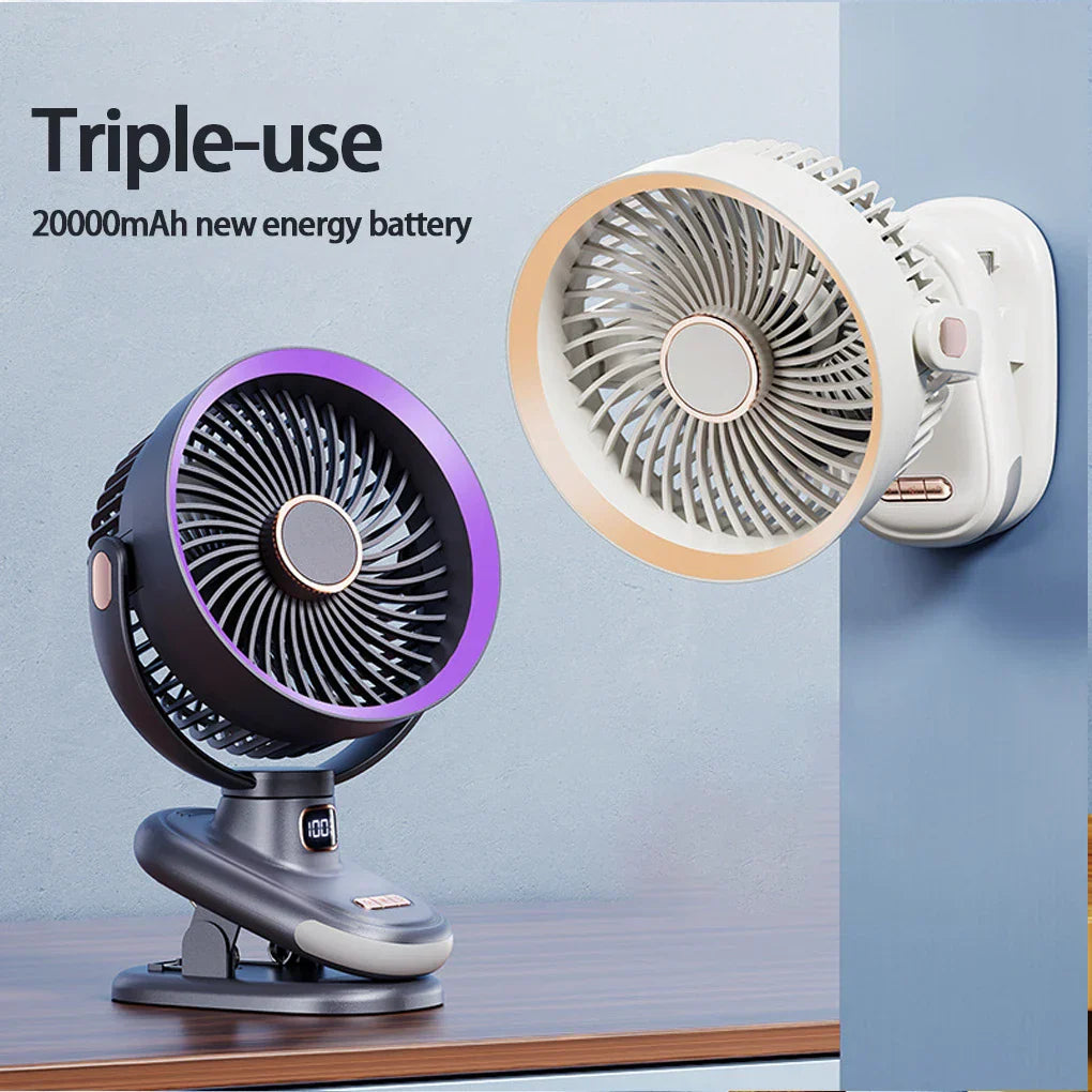 ClipVent Pro | Ventilateur à clip réglable | 5 vitesses | Affichage numérique & fonctionnement silencieux