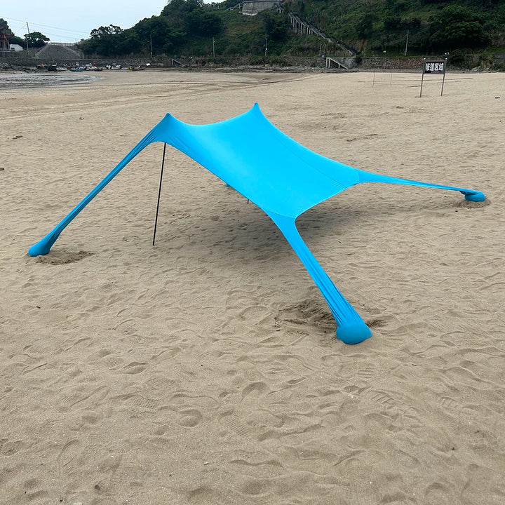 Solaviva Tente de Plage avec Protection UV UPF50+ | Coupe-vent & Imperméable | Pour 3–4 Personnes | 200×200×170 cm