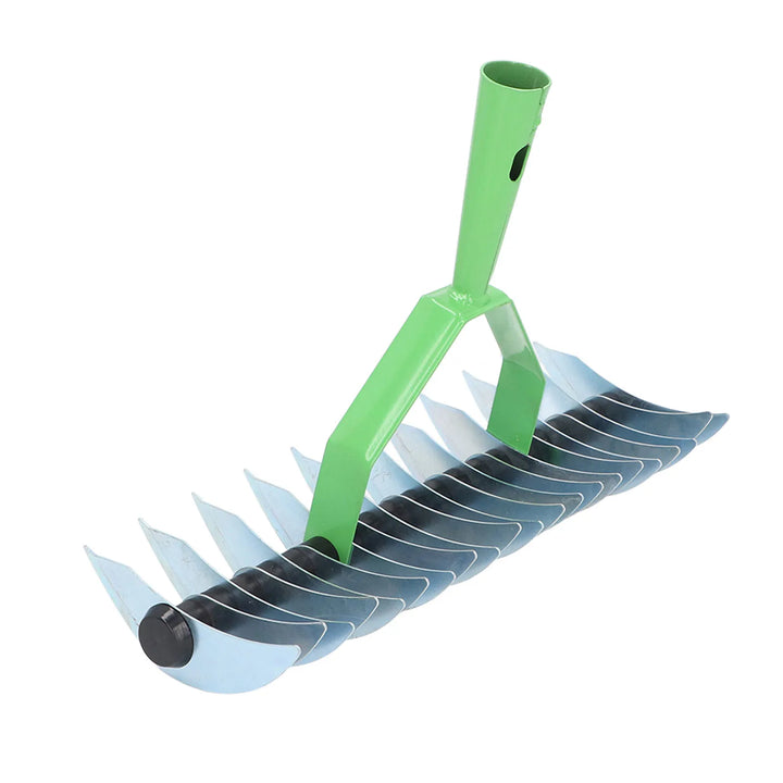 RasenPro Tête de râteau | Scarificateur en acier inoxydable | Dents courbées | Pour mousse, feuilles et entretien du sol