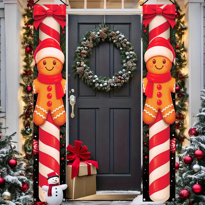 Bannière Festivia | Bannière de porte de Noël | Décoration suspendue « Joyeux Noël » | Décoration de porte festive pour Noël et Nouvel An