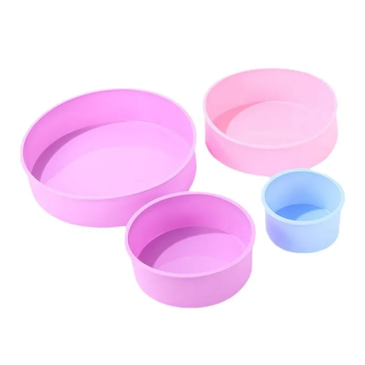 Moule à Gâteau Rond BakeoFlex en Silicone | Antiadhésif & Résistant à la Chaleur | 4–10 pouces (10–25 cm)