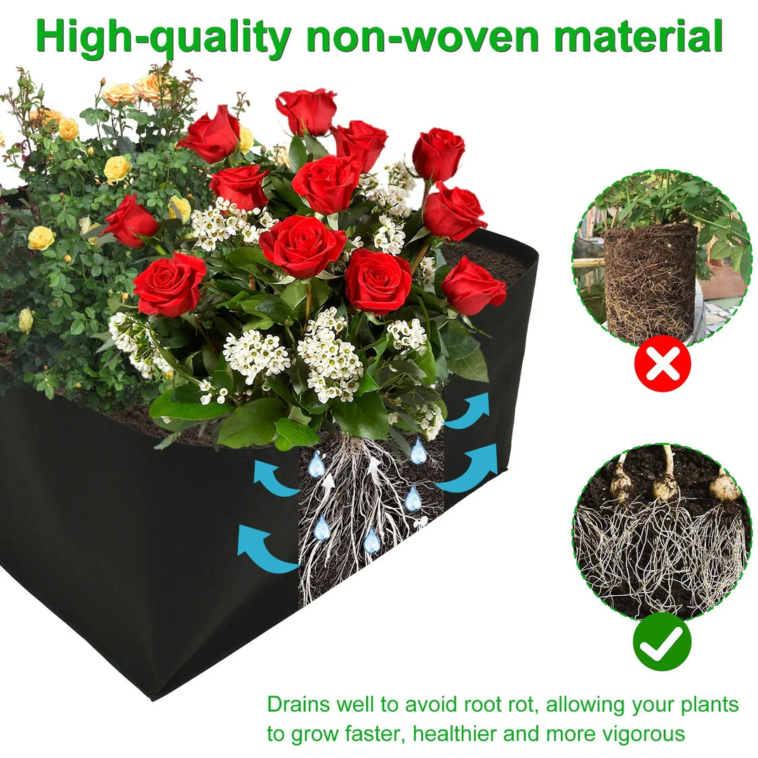 Sac de plantation FlextoGrow | Jardin surélevé en feutre avec 4/8 compartiments | Portable & respirant | Pour légumes, herbes & fleurs
