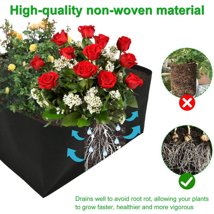 Sac de plantation FlextoGrow | Jardin surélevé en feutre avec 4/8 compartiments | Portable & respirant | Pour légumes, herbes & fleurs