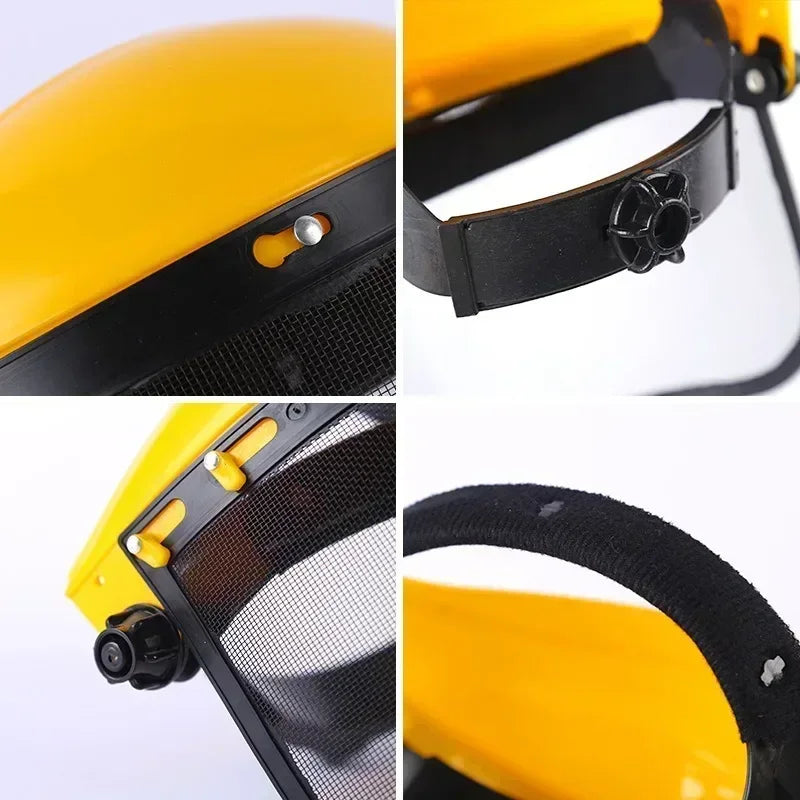 Casque de protection SafeCut | Protection en acier inoxydable pour le visage pour le jardin et la construction | Masque complet contre les éclaboussures et les chocs | 39×20 cm