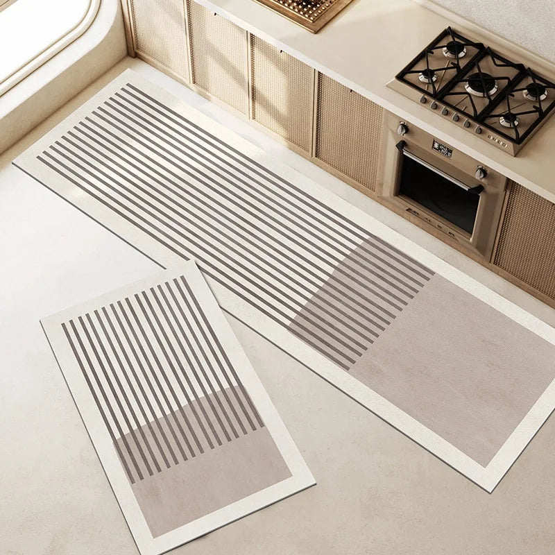 Tapis de Cuisine & Salle de Bain AquaStone | Diatomite & Aspect Velours | Super Absorbant & Antidérapant | Lavable & Durable