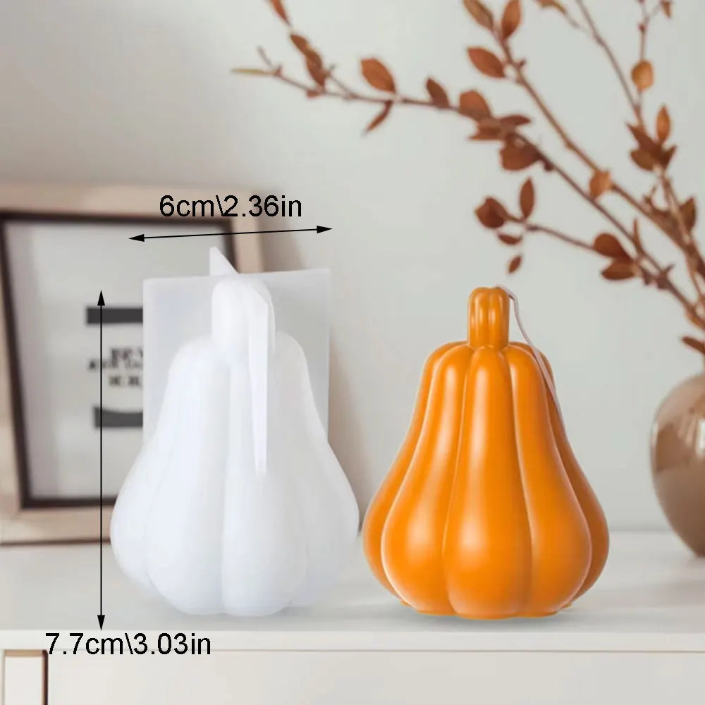 Moule de Bougie Citrouille | Moule en Silicone pour Bougies Parfumées | Réutilisable & Flexible | DIY Automne & Halloween