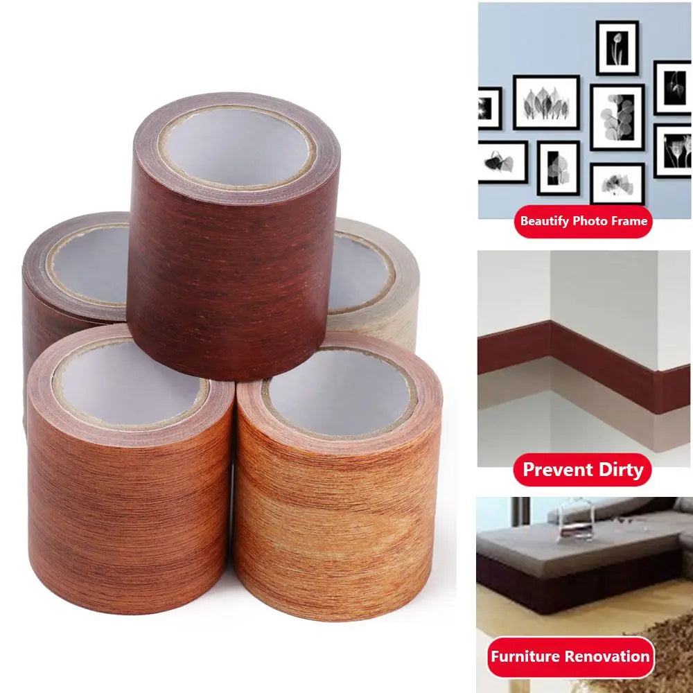 Ruban de réparation de meubles WoodFixx | Ruban décoratif en bois autocollant pour sols, meubles et plinthes