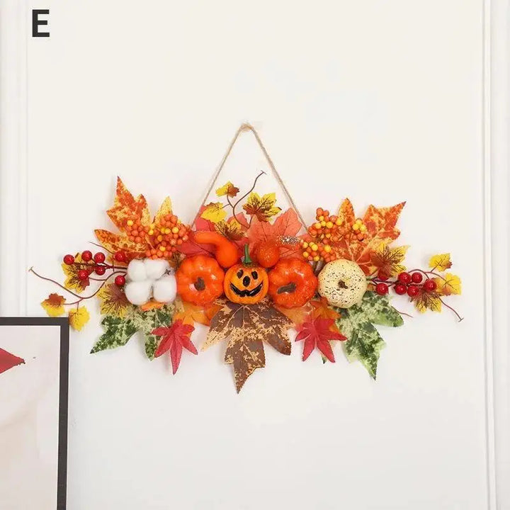 Autumnia | Guirlande Citrouille-Érable | Décoration d'Automne & Halloween | 1 pièce