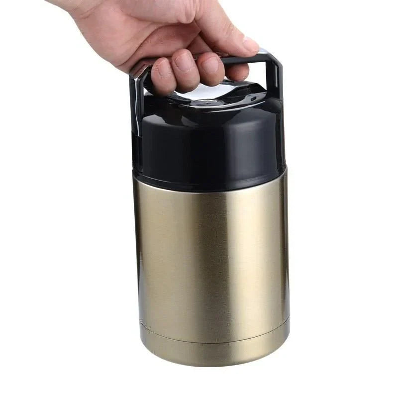 Hotoria Thermo Lunchbox | Boîte à lunch thermo | Récipient isolant en acier inoxydable | 800 ml / 1000 ml | Maintien au chaud & cuisson sans électricité