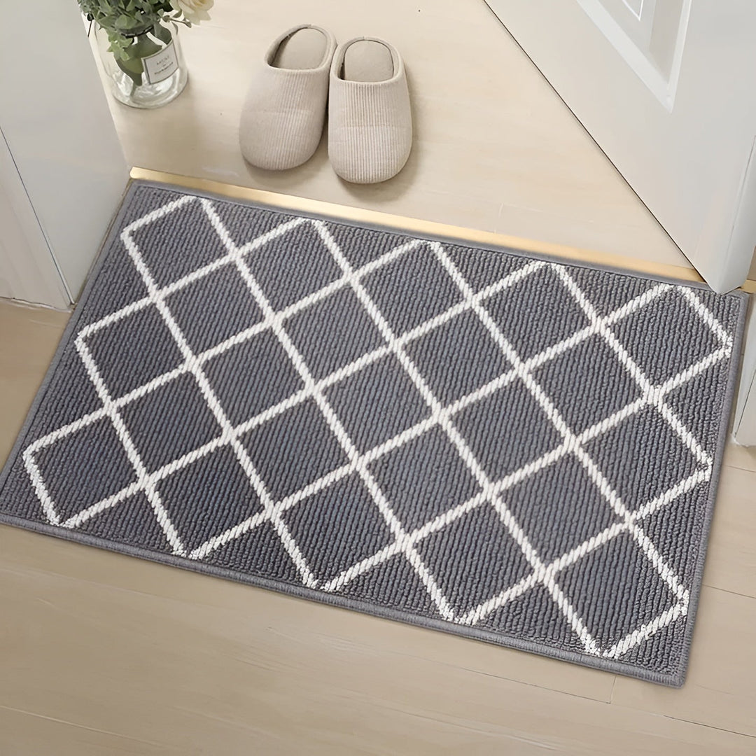 Tapis d'entrée SafeStep | Design à carreaux | Antidérapant & Absorbant | Facile à entretenir | Différentes tailles