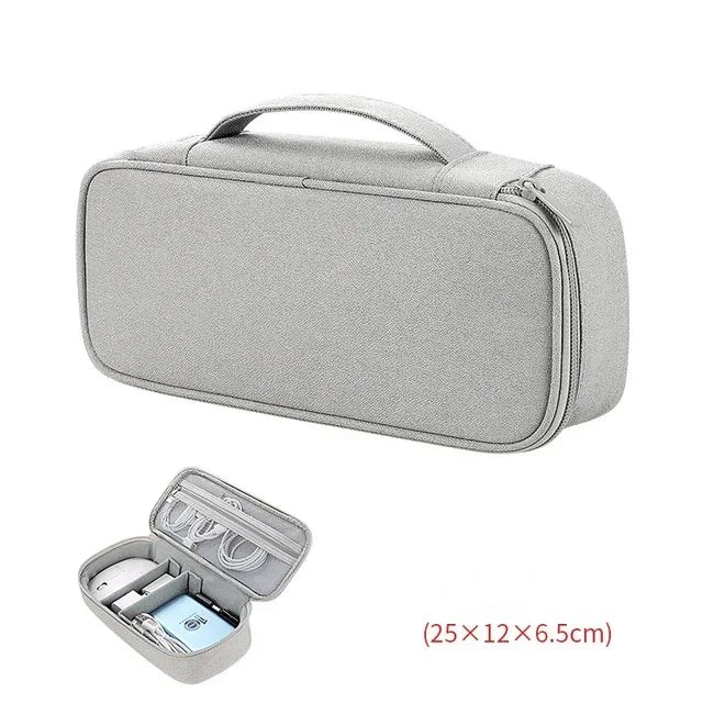 TechTidy TravelSafe Organisateur de Câbles de Voyage | Imperméable & Compact | Pour Voyages & Accessoires Électroniques | Disponible en M & L