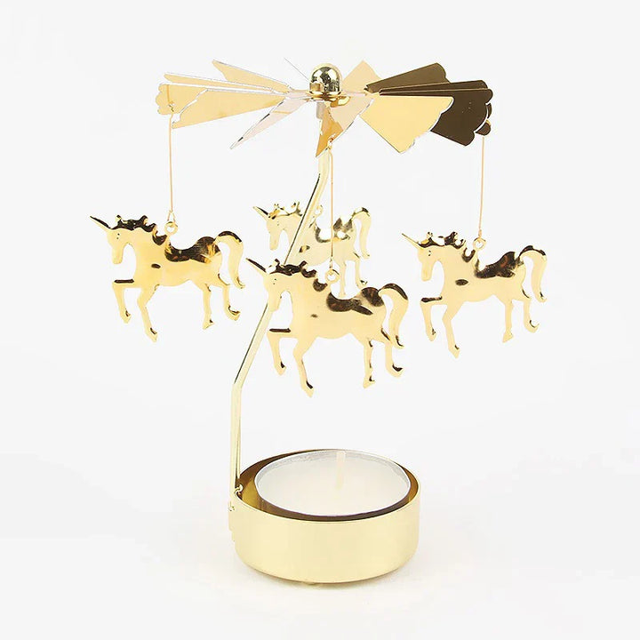 Bougeoir Rotatif | Métal 13×8 cm | Décoration de Noël & de Table | Idée Cadeau