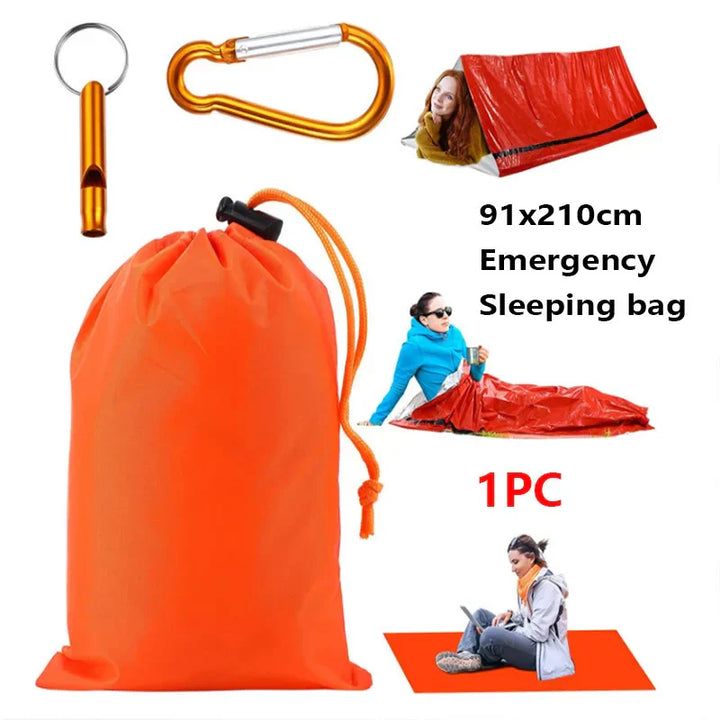 ThermoSafe Bivy | Sac de couchage d'urgence | Imperméable & Réfléchissant à la chaleur | Ultra léger pour le camping et les interventions de secours