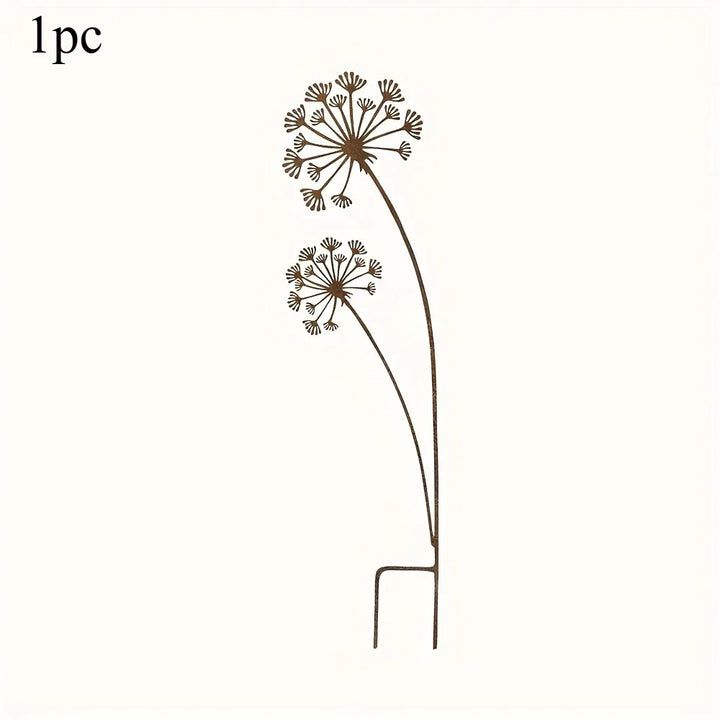 Florandis Pièce de jardin en métal en forme de fleur | Tige décorative pour balcon, parterre et pot de fleurs | Résistante aux intempéries et riche en détails