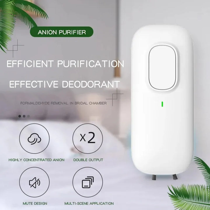 Purificateur d'air IonAir Mini | Ionisateur de prise sans filtre | 350 millions d'ions/sec | Pour des pièces de 20 m³
